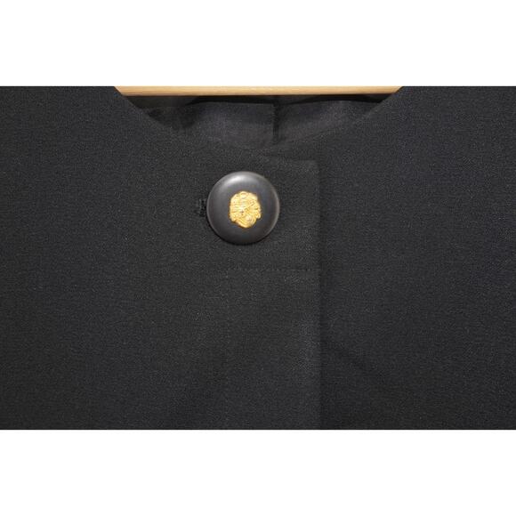 Jones New York Black Structured Blazer Size 12 Gold Button Career Jacket - Picture 5 of 11